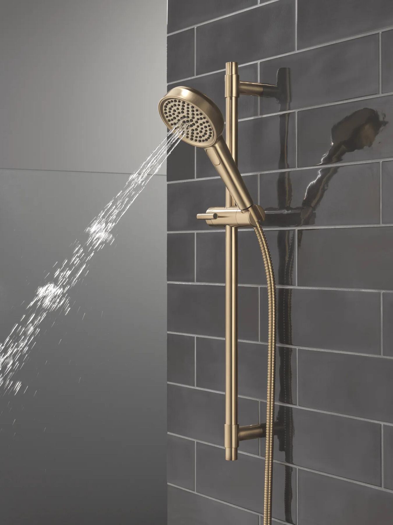 4-Setting Hand Shower with Slide Bar featuring FeatherRain&trade; Spray