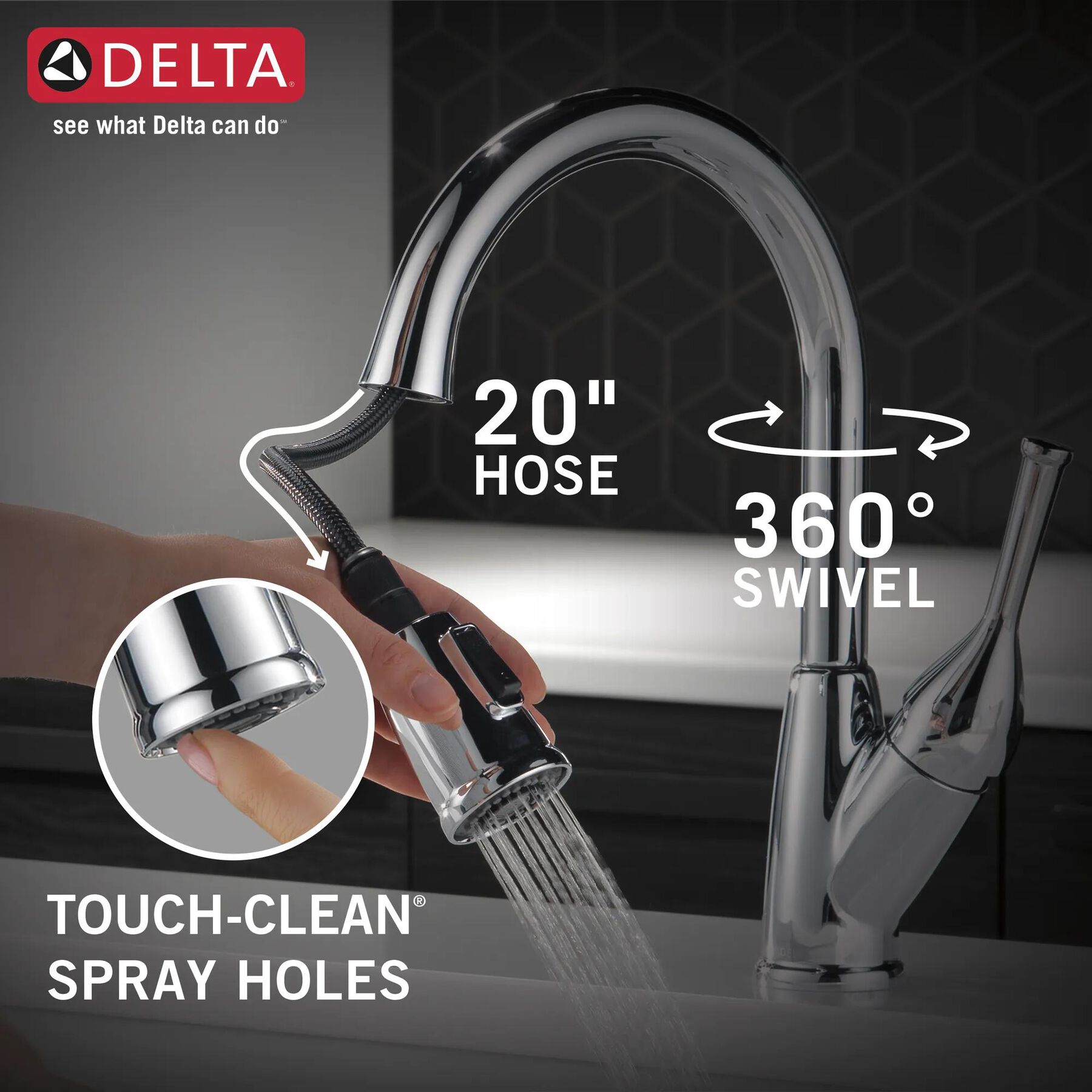 Single Handle Pull-Down Kitchen Faucet (Recertified)