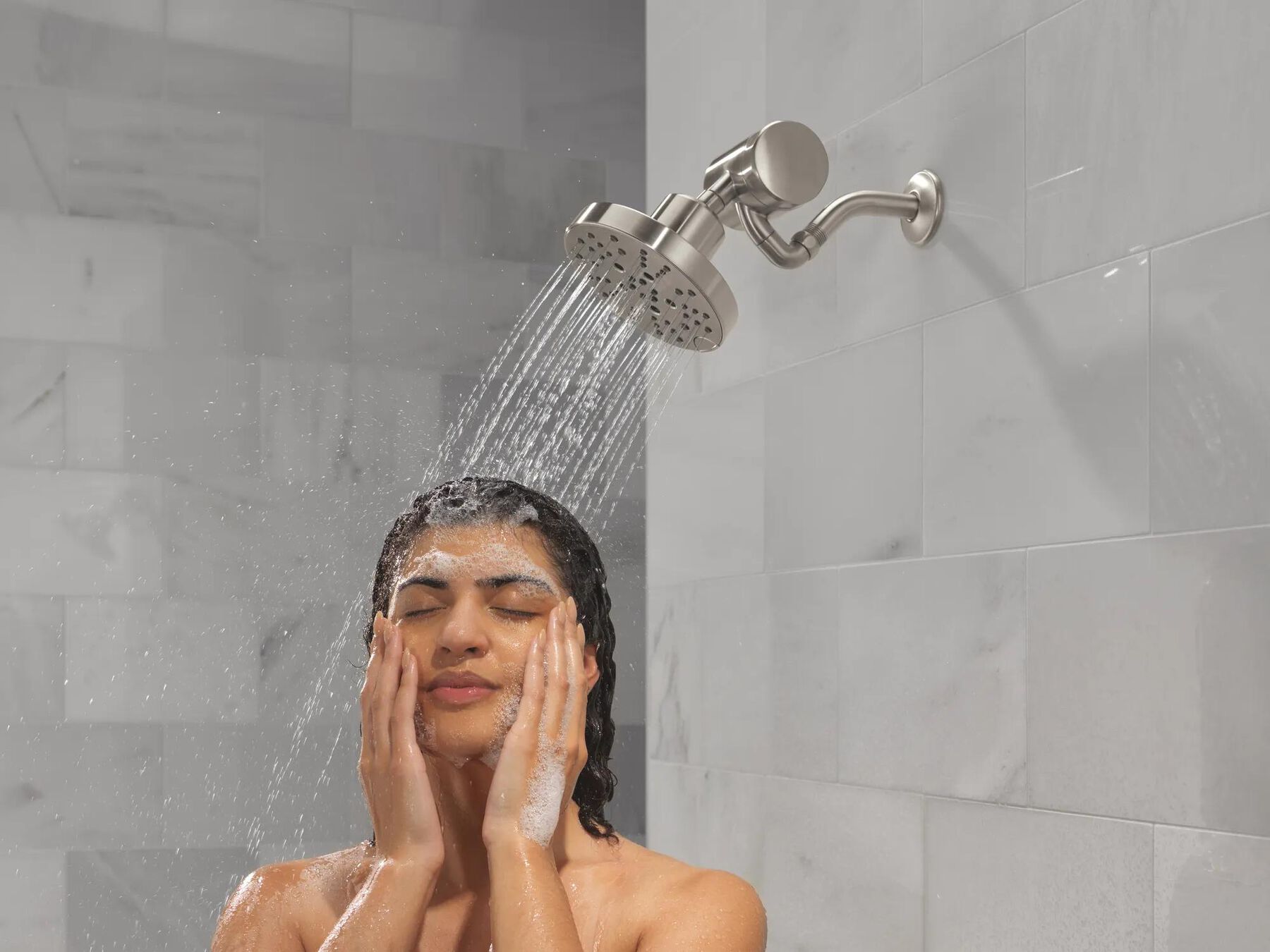 H<sub>2</sub>Okinetic&reg; 5-Setting Contemporary Raincan Shower Head
