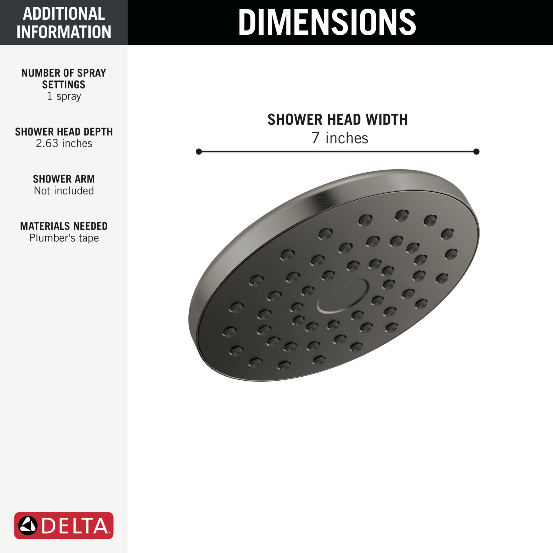 PivotPro&trade; Raincan Shower Head