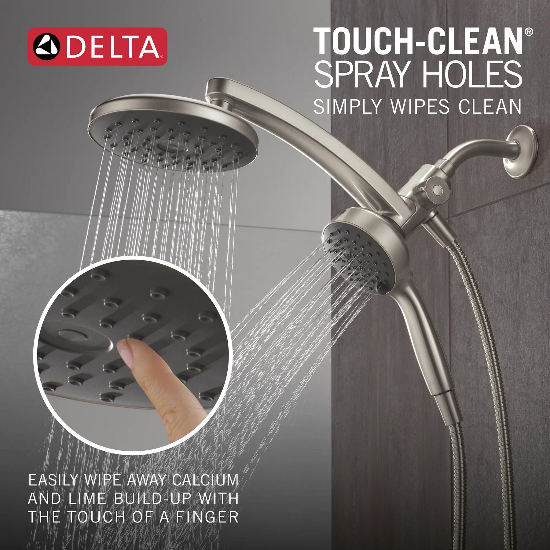 PivotPro&trade; 3-in-1 Combination Shower with TouchClean&reg; Spray Face