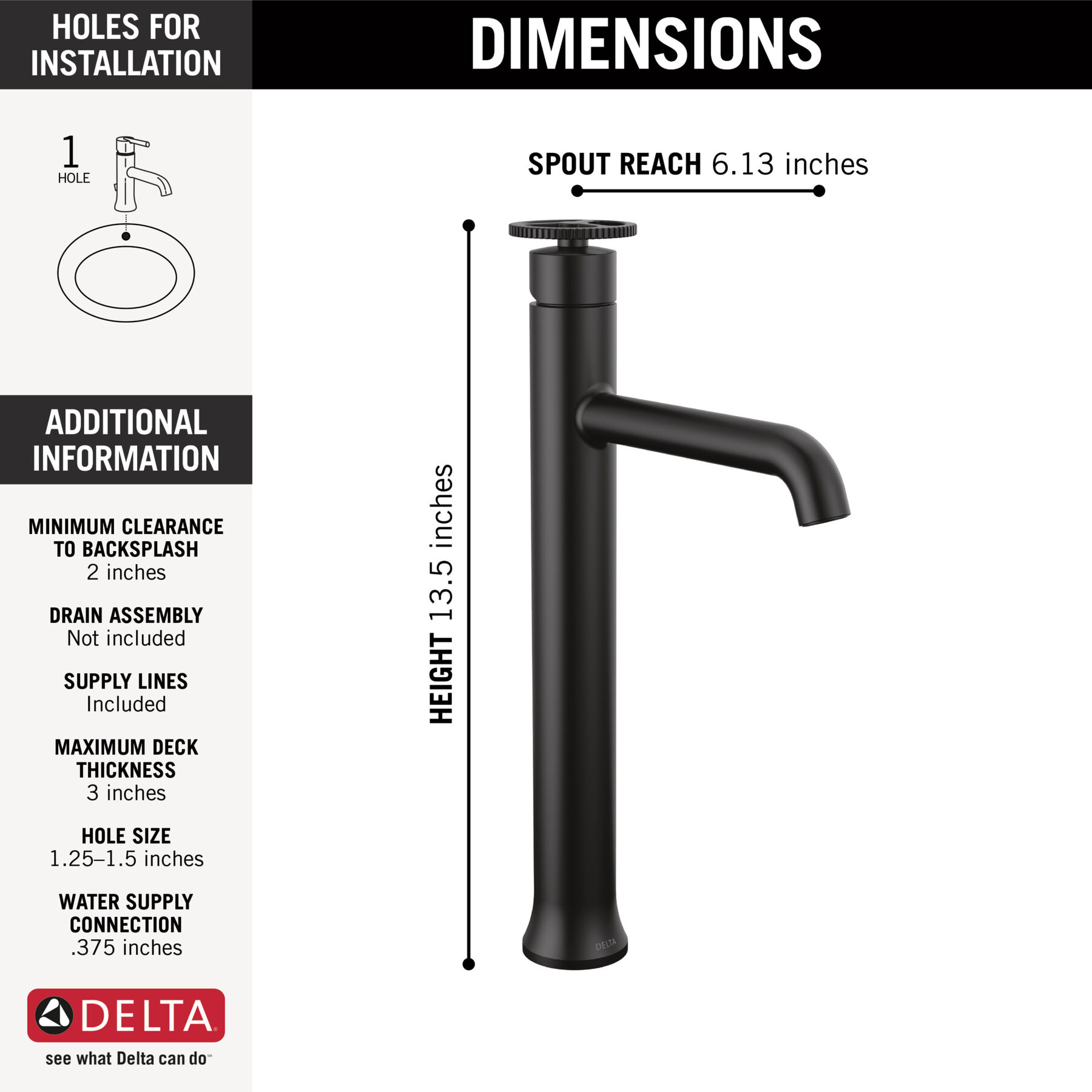 Single Handle Vessel Bathroom Faucet