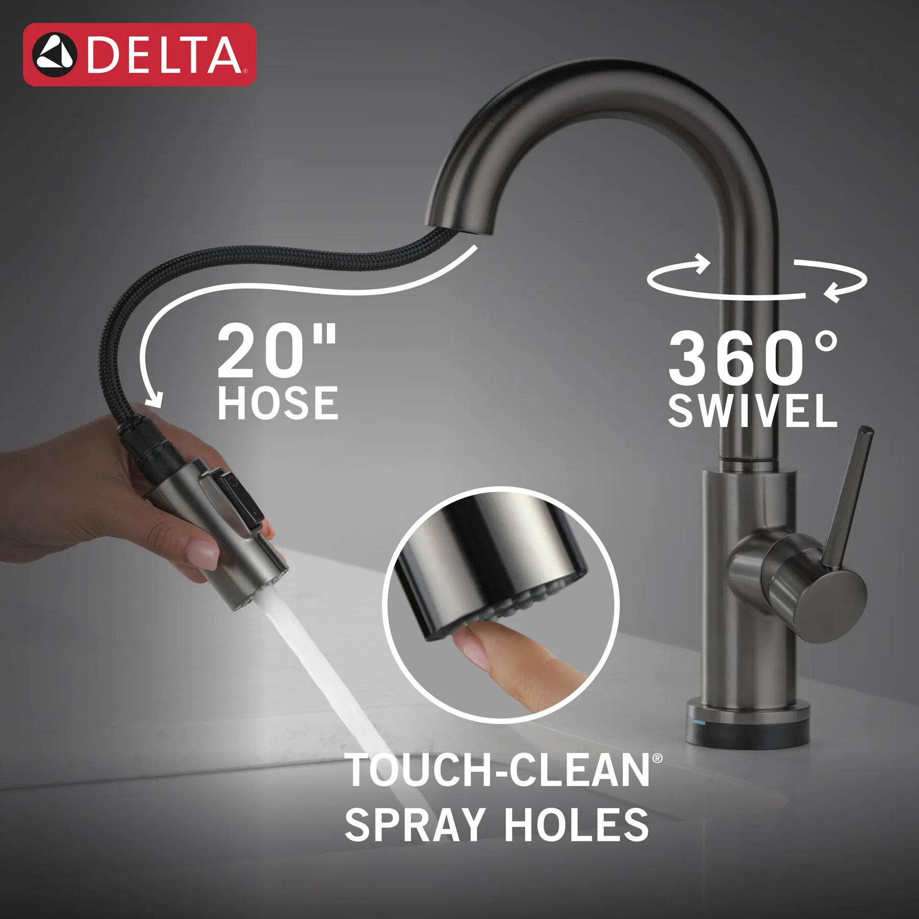 Single Handle Pull-Down Bar/Prep Faucet with Touch