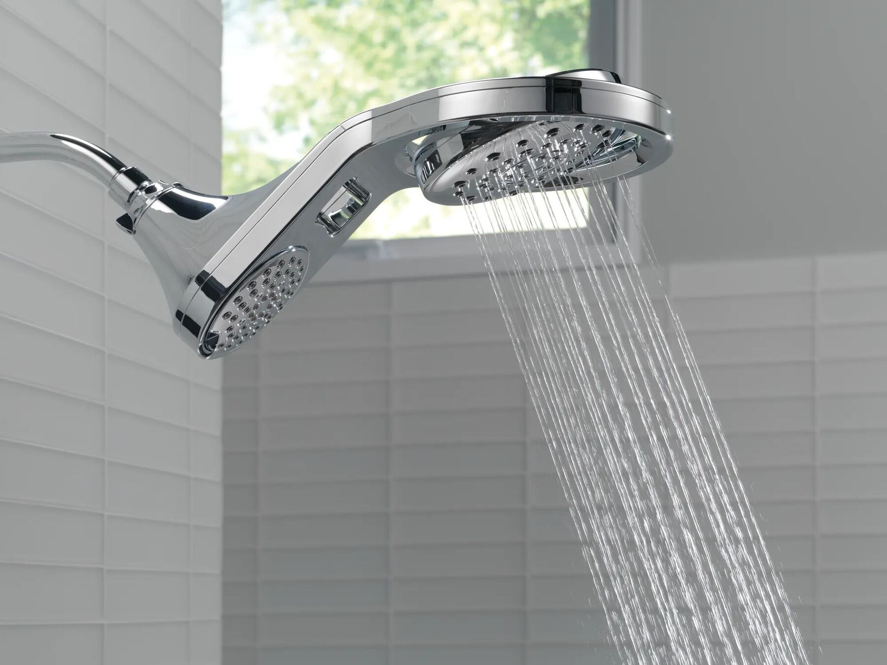 HydroRain&reg; 5-Setting Two-in-One Shower Head