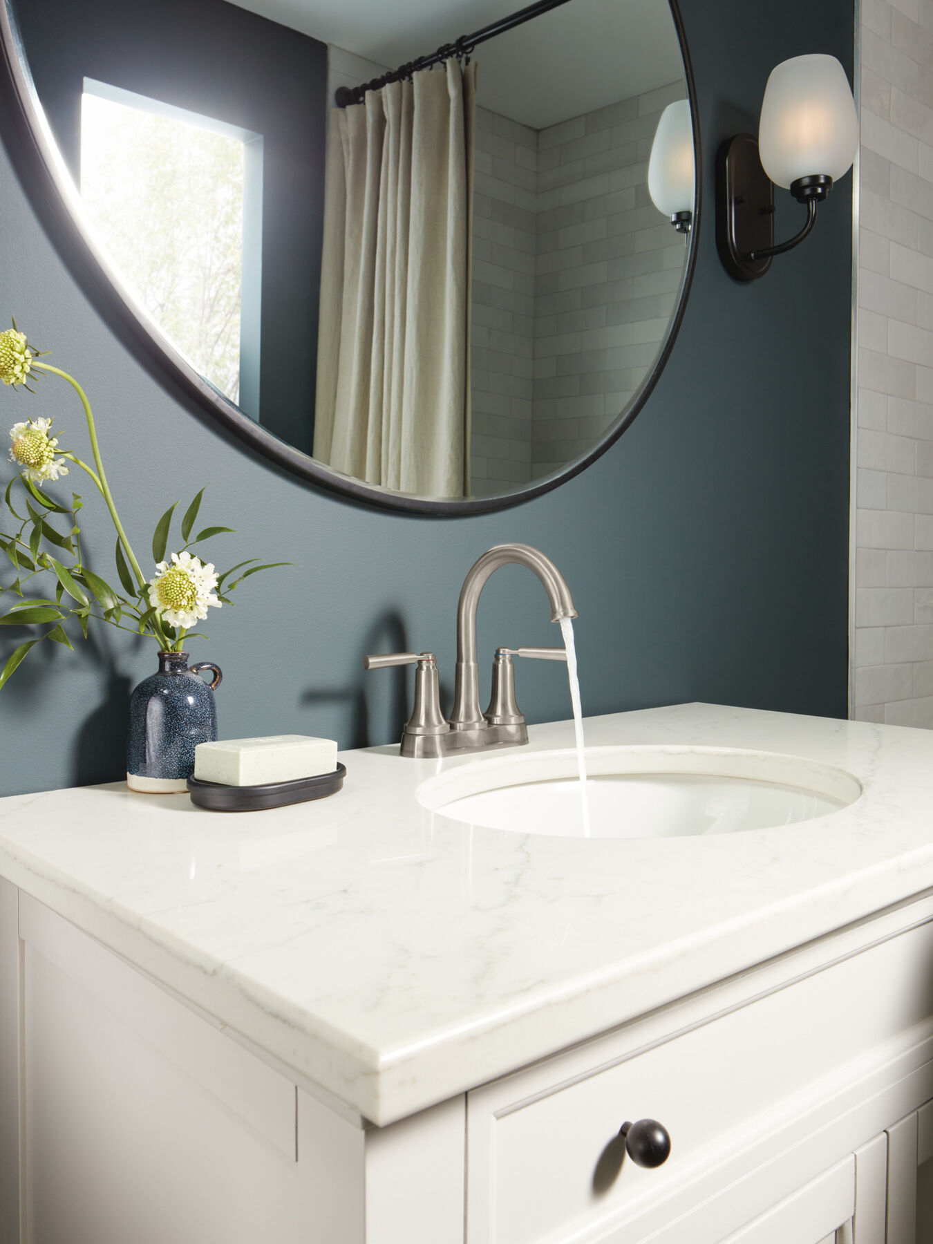 Two Handle Centerset Bathroom Faucet (Recertified)