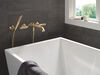 Two Handle Wall Mount Tub Filler Trim with Hand Shower