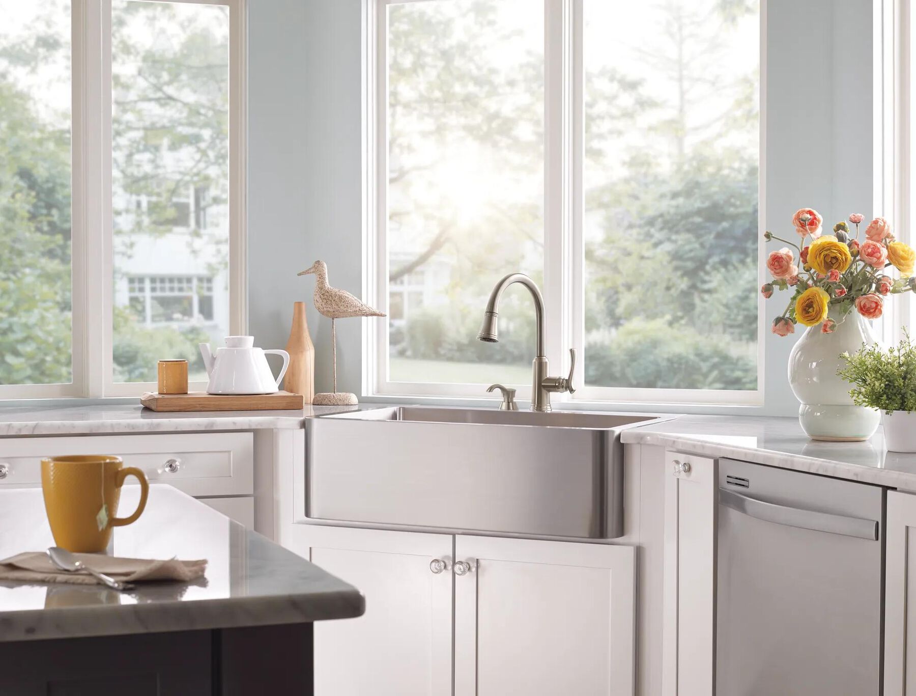 Pull-Down Kitchen Faucet with Soap Dispenser