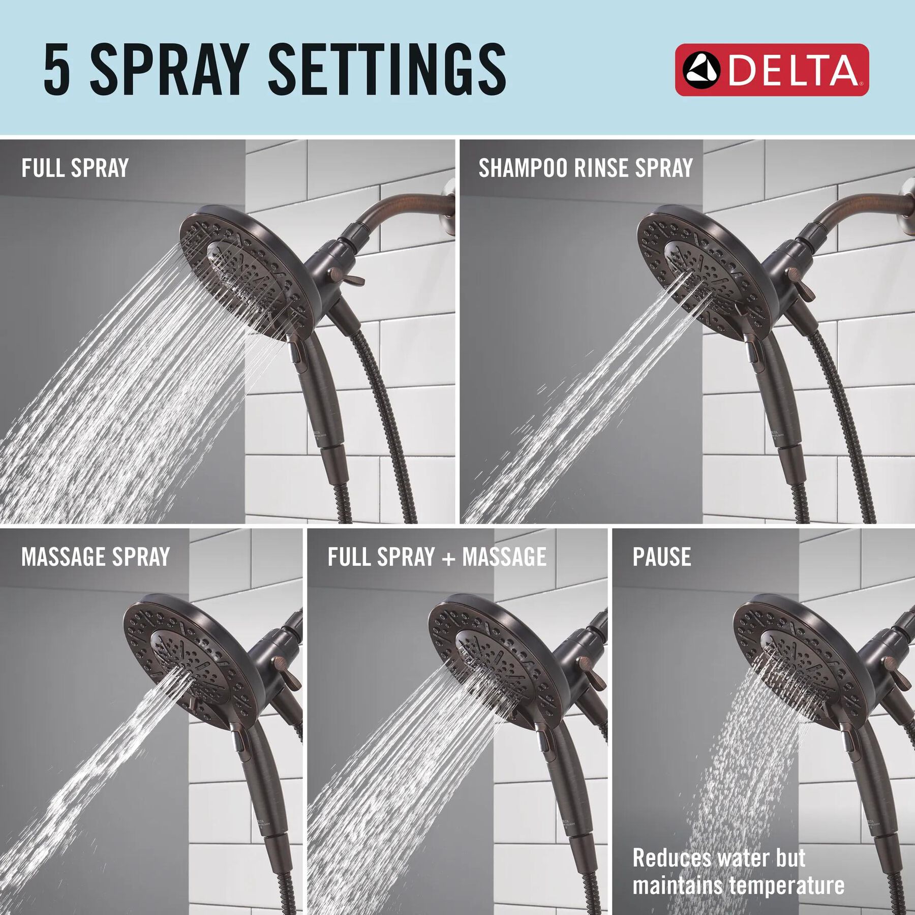 In2ition&reg;&nbsp;5-Setting Two-in-One Shower