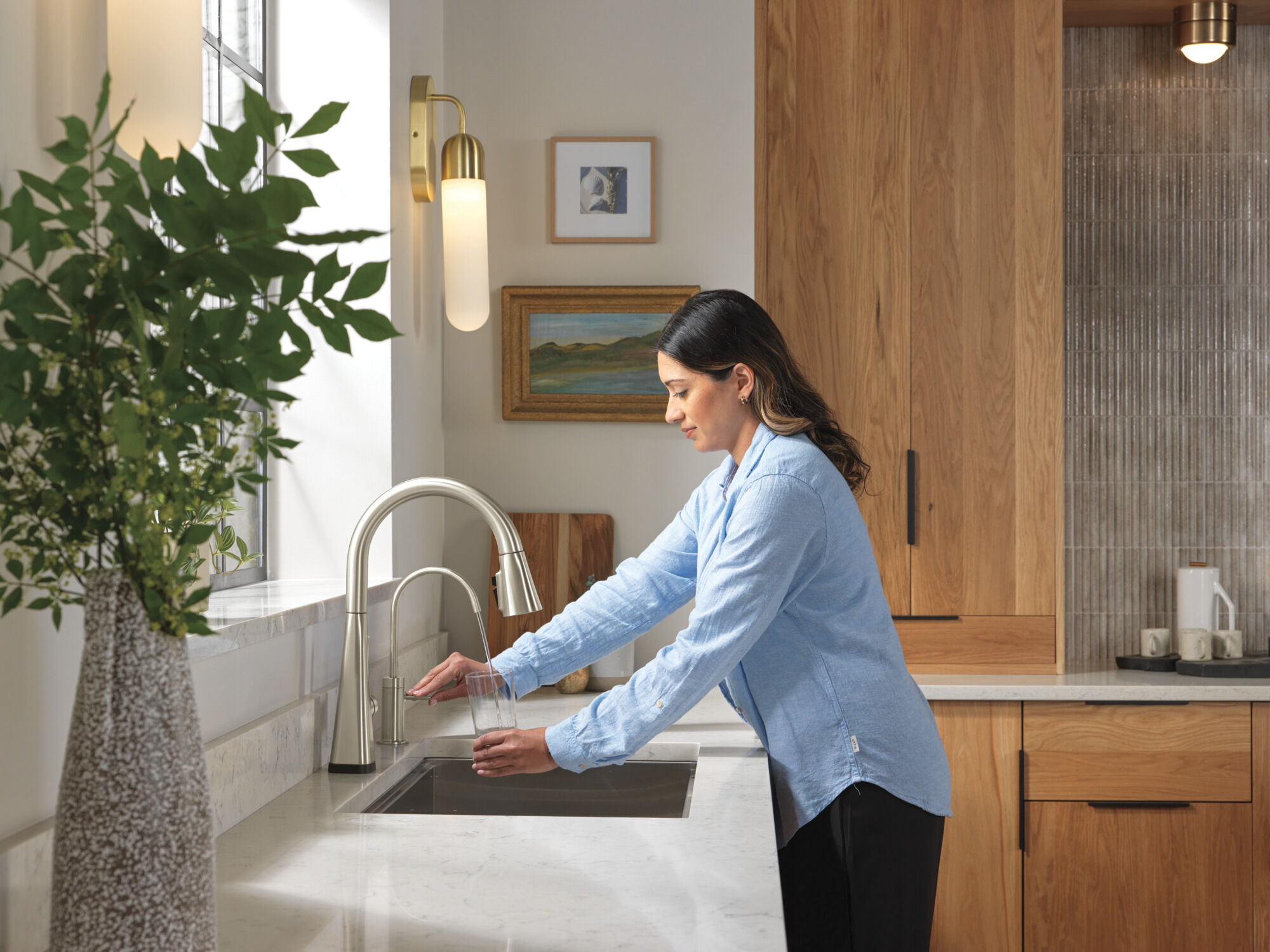 Single-Handle Pull-Down Kitchen Faucet with Touch2O® Technology in