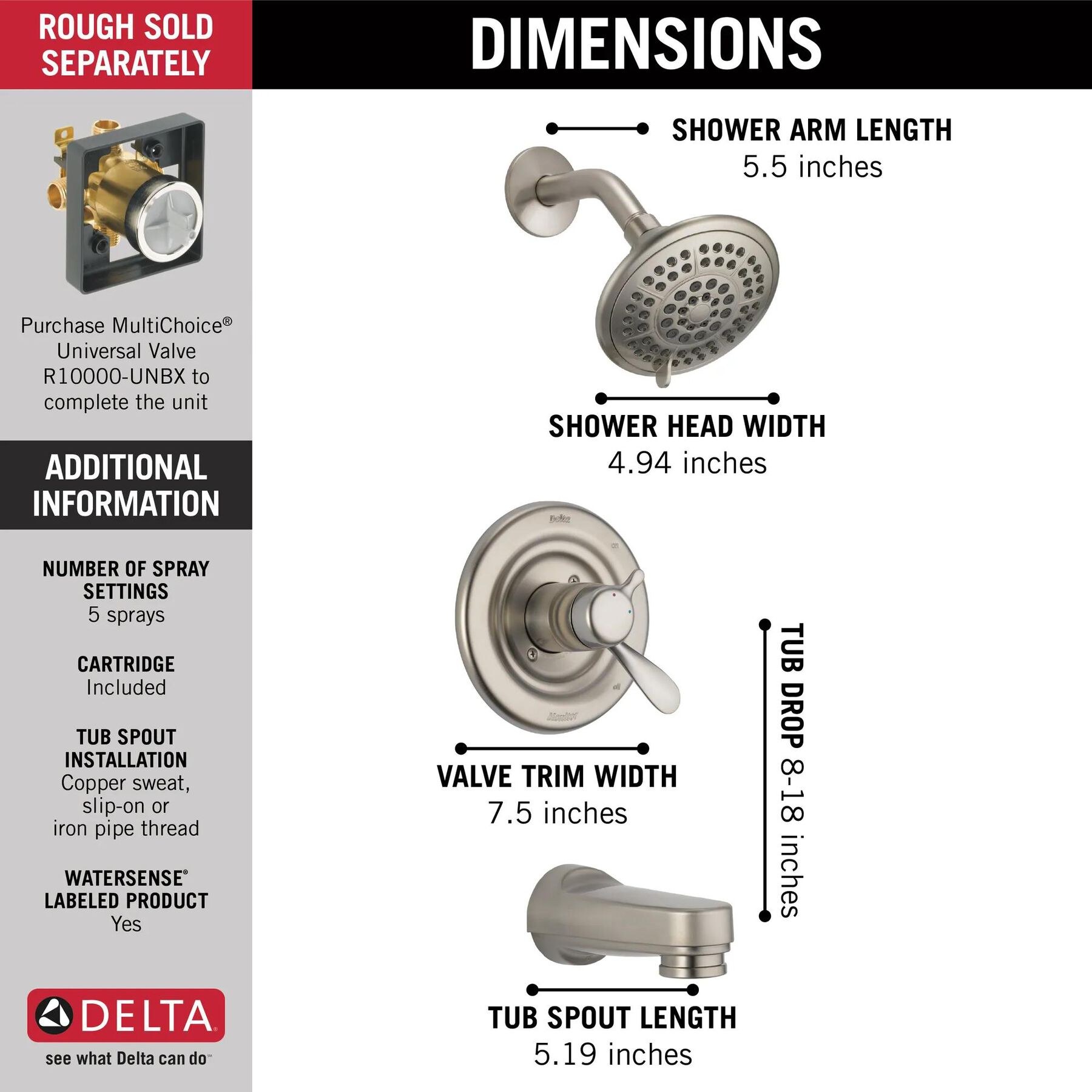 Monitor&reg; 17 Series Tub & Shower Trim
