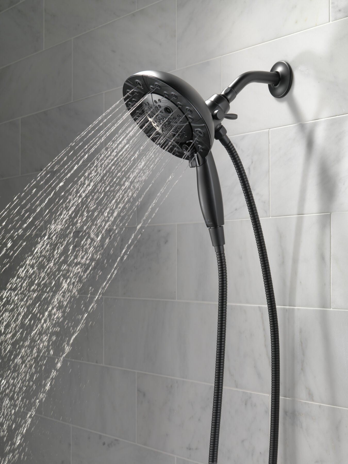 H<sub>2</sub>Okinetic&reg; In2ition&reg; 5-Setting Two-in-One Shower