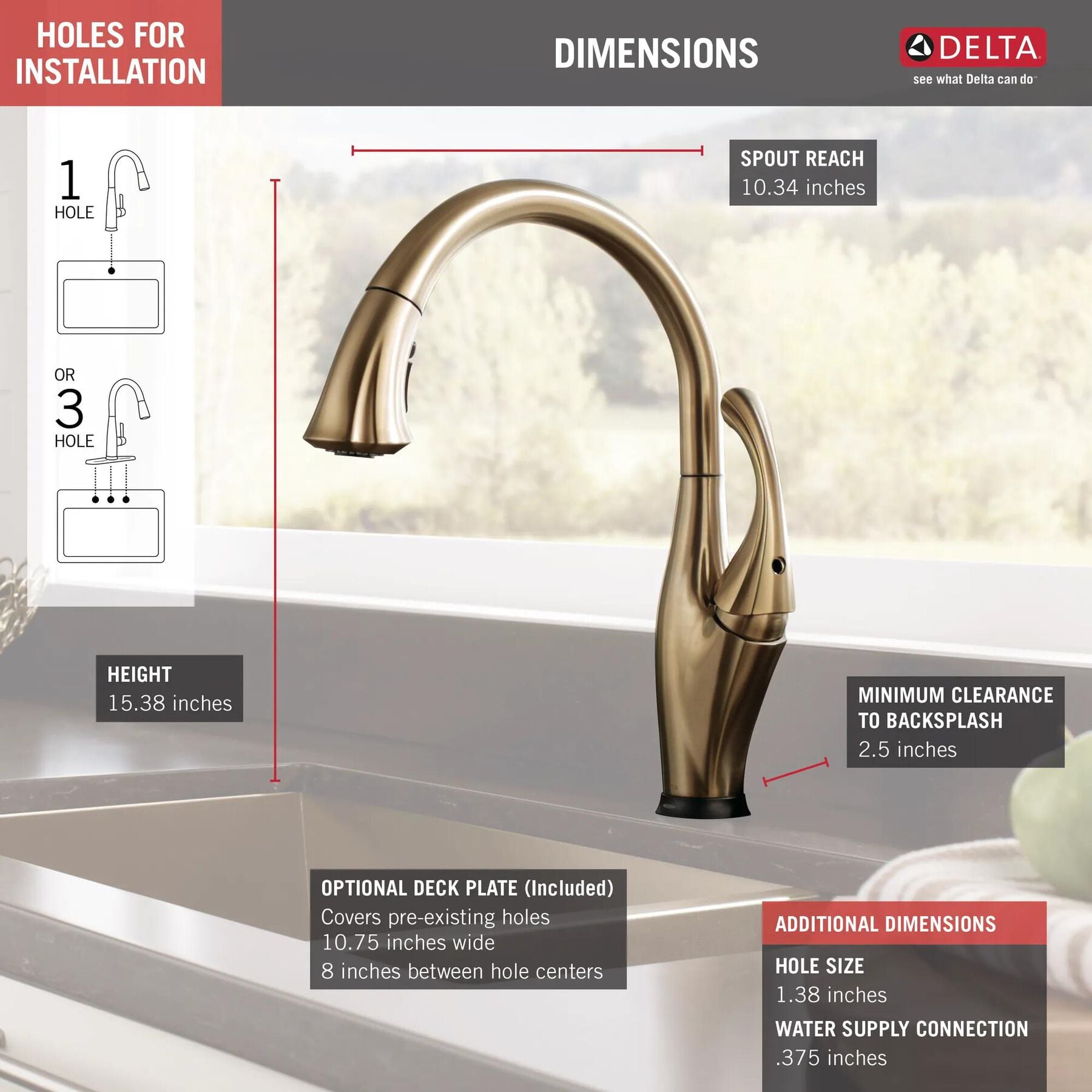 Single Handle Pull-Down Kitchen Faucet with Touch<sub>2</sub>O&reg; and ShieldSpray&reg; Technologies