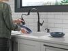 Single Handle Pull-Down Kitchen Faucet with Soap Dispenser and ShieldSpray Technology