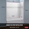 60'' x 60" x 32''Bathtub Wall Set