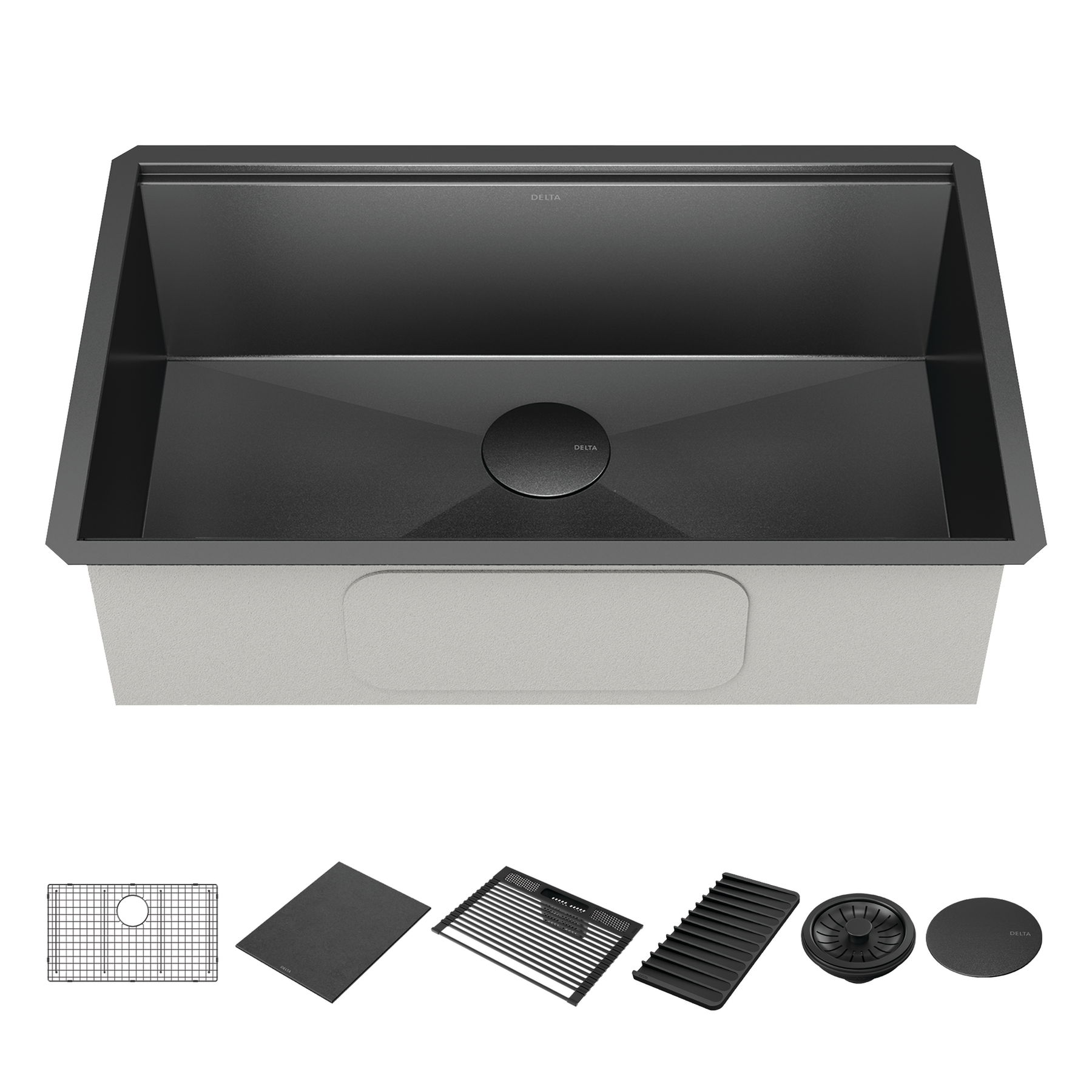 30&rdquo; Undermount 16 Gauge Workstation Kitchen Sink Single Bowl with WorkFlow&trade; Ledge and Accessories