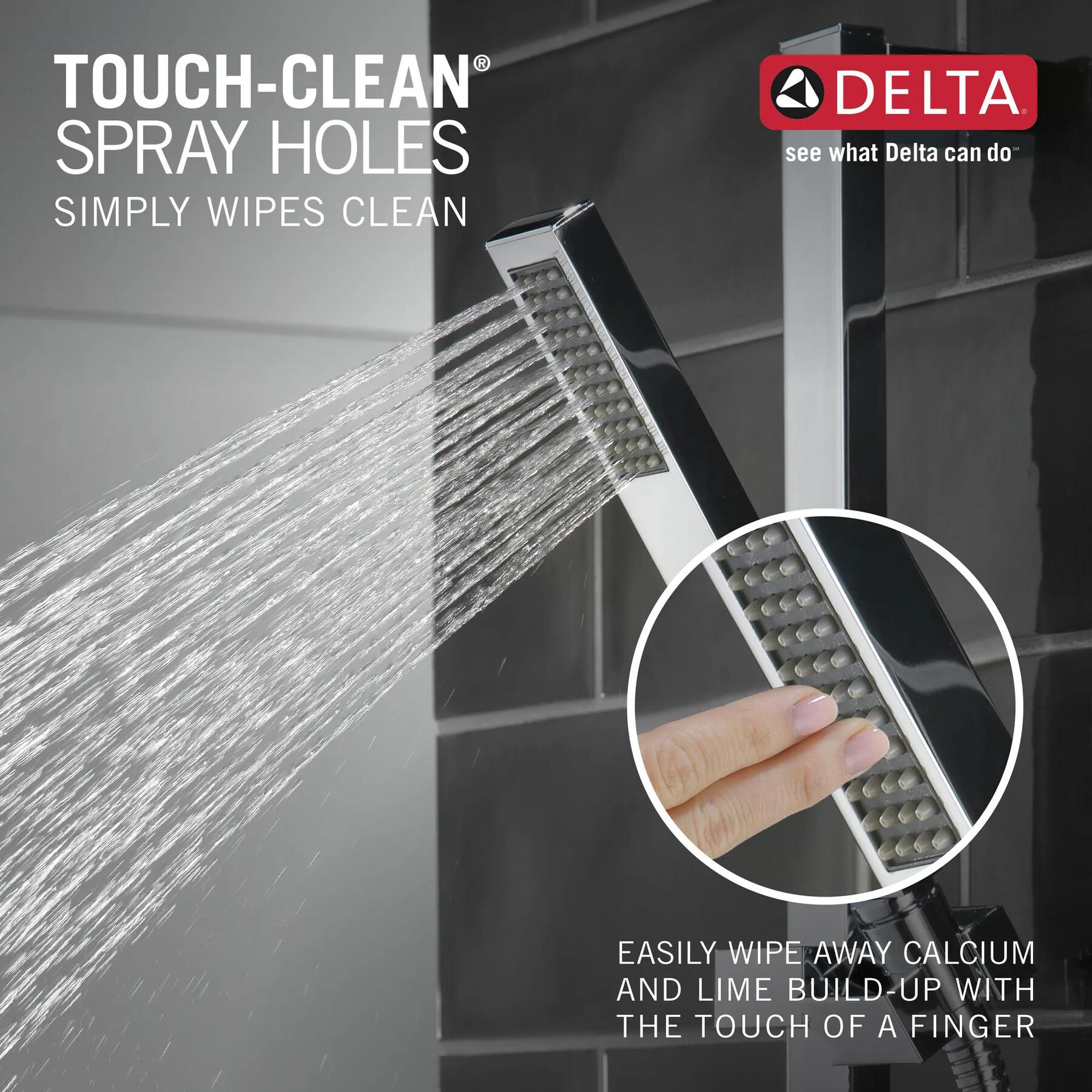 Premium Single-Setting Slide Bar Hand Shower (Recertified)