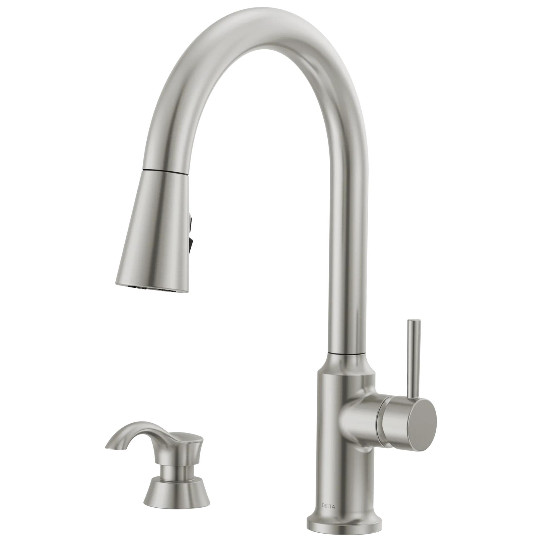 Single Handle Pull-Down Kitchen Faucet with Soap Dispenser and ShieldSpray&reg; Technology