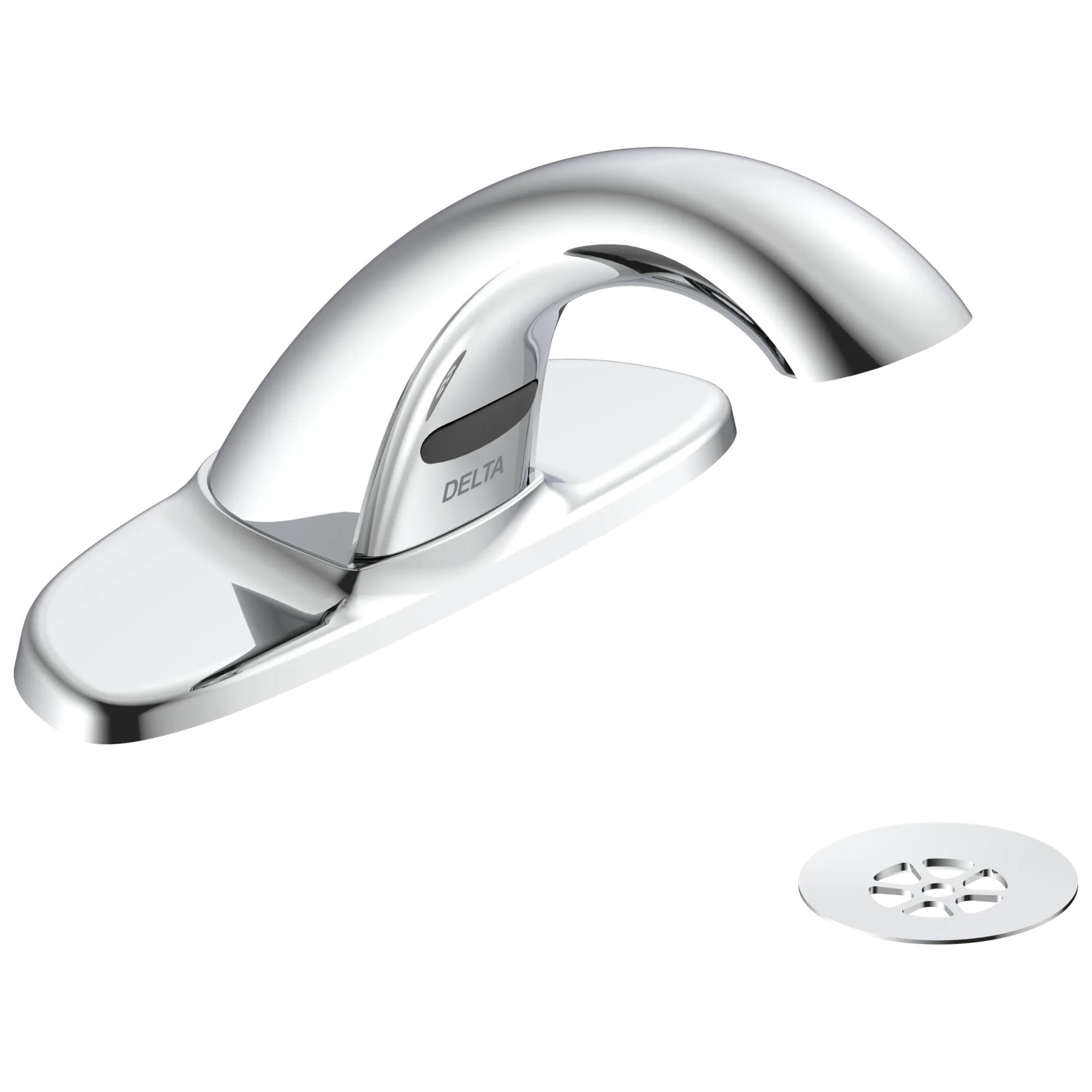 Battery Electronic Lav Faucet, VR 0.5GPM, Grid Strainer