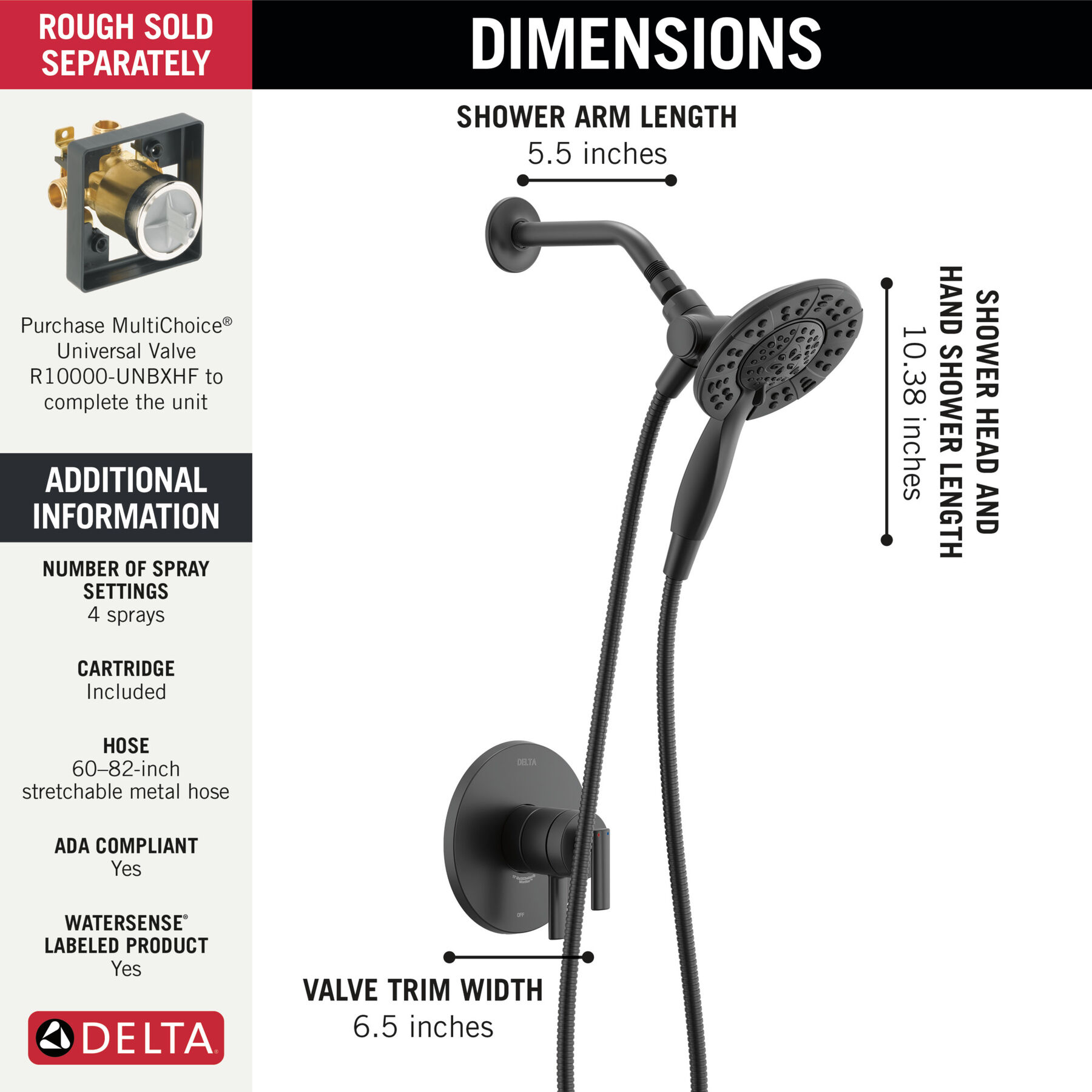 Monitor&nbsp;17 Series Shower Trim with In2ition&reg;