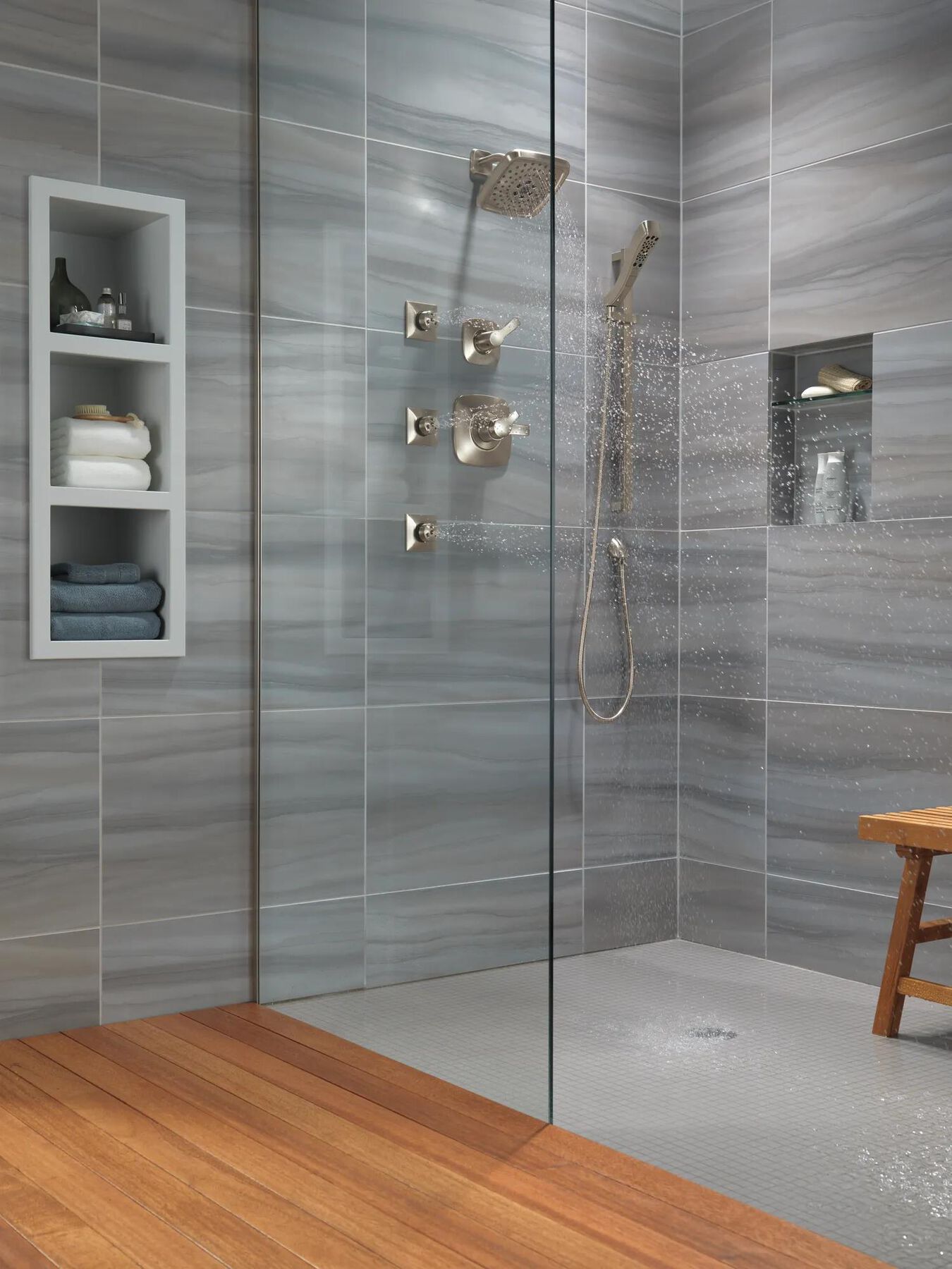 H<sub>2</sub>Okinetic&reg; 4-Setting Slide Bar Hand Shower