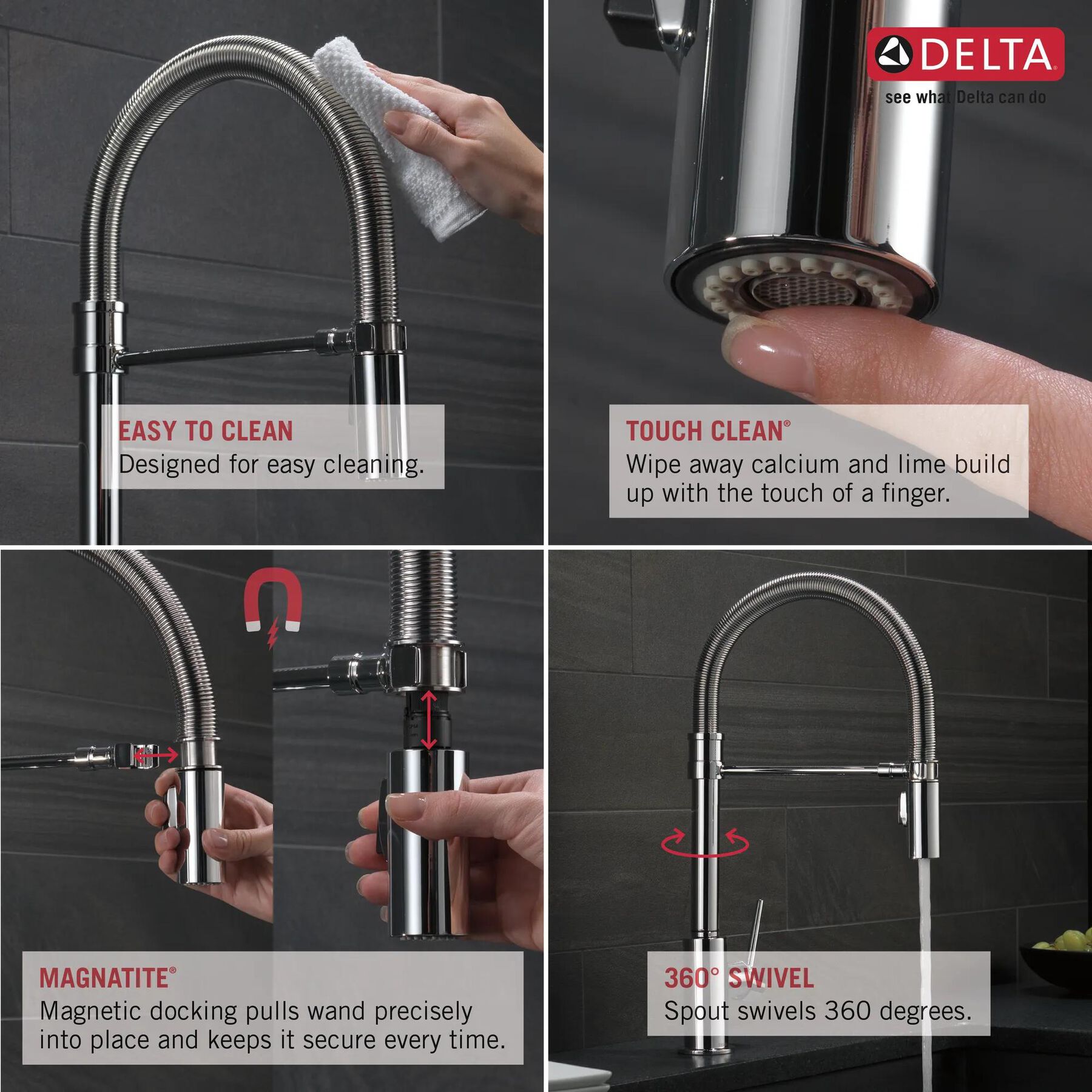 Single-Handle Pull-Down Spring Kitchen Faucet (Recertified)