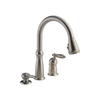 Single Handle Pull-Down Kitchen Faucet with Soap Dispenser and ShieldSpray&reg; Technology