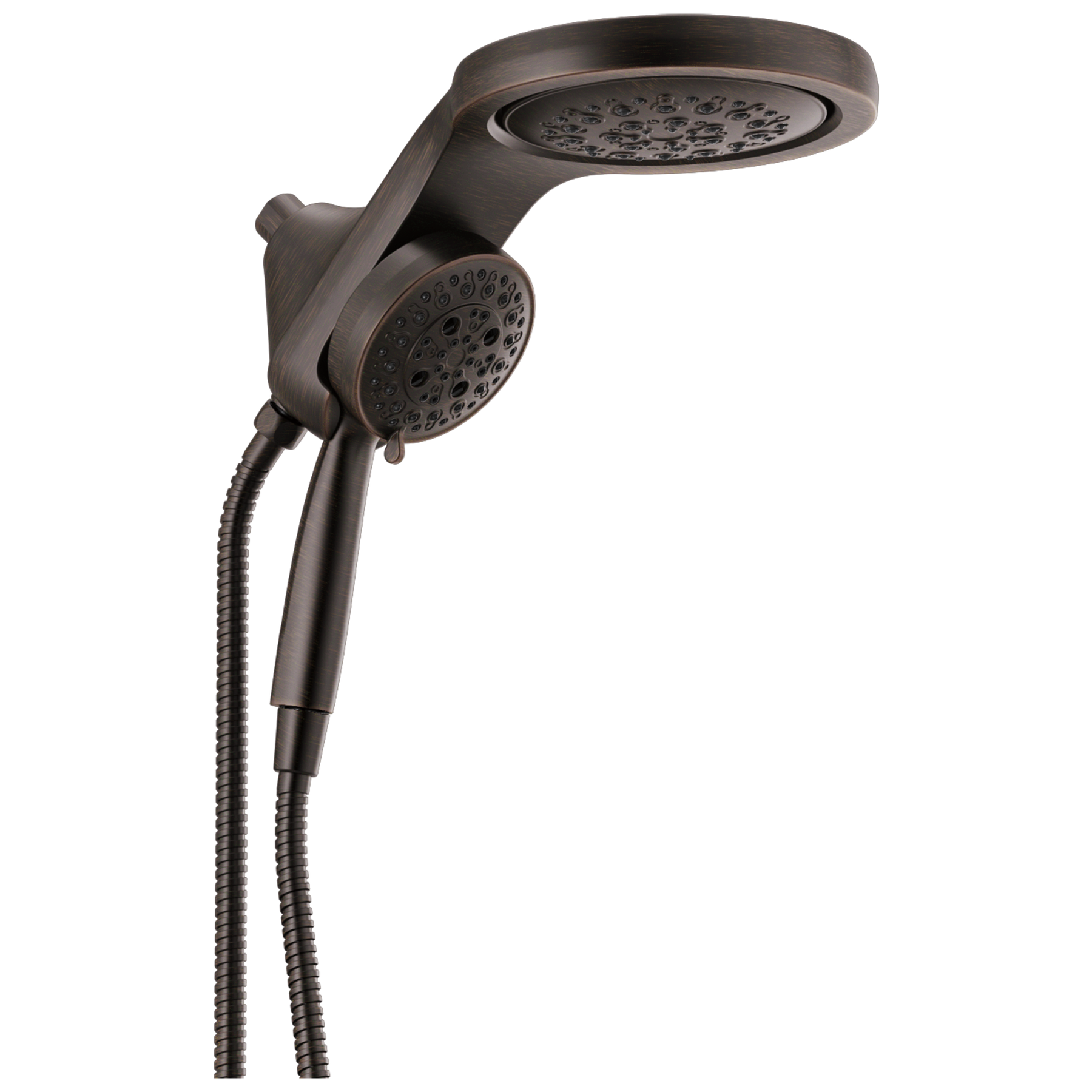 HydroRain&reg; H<sub>2</sub>Okinetic&reg; 5-Setting Two-in-One Shower Head (Recertified)