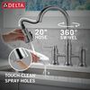Two Handle Pull-Down Bridge Kitchen Faucet (Recertified)