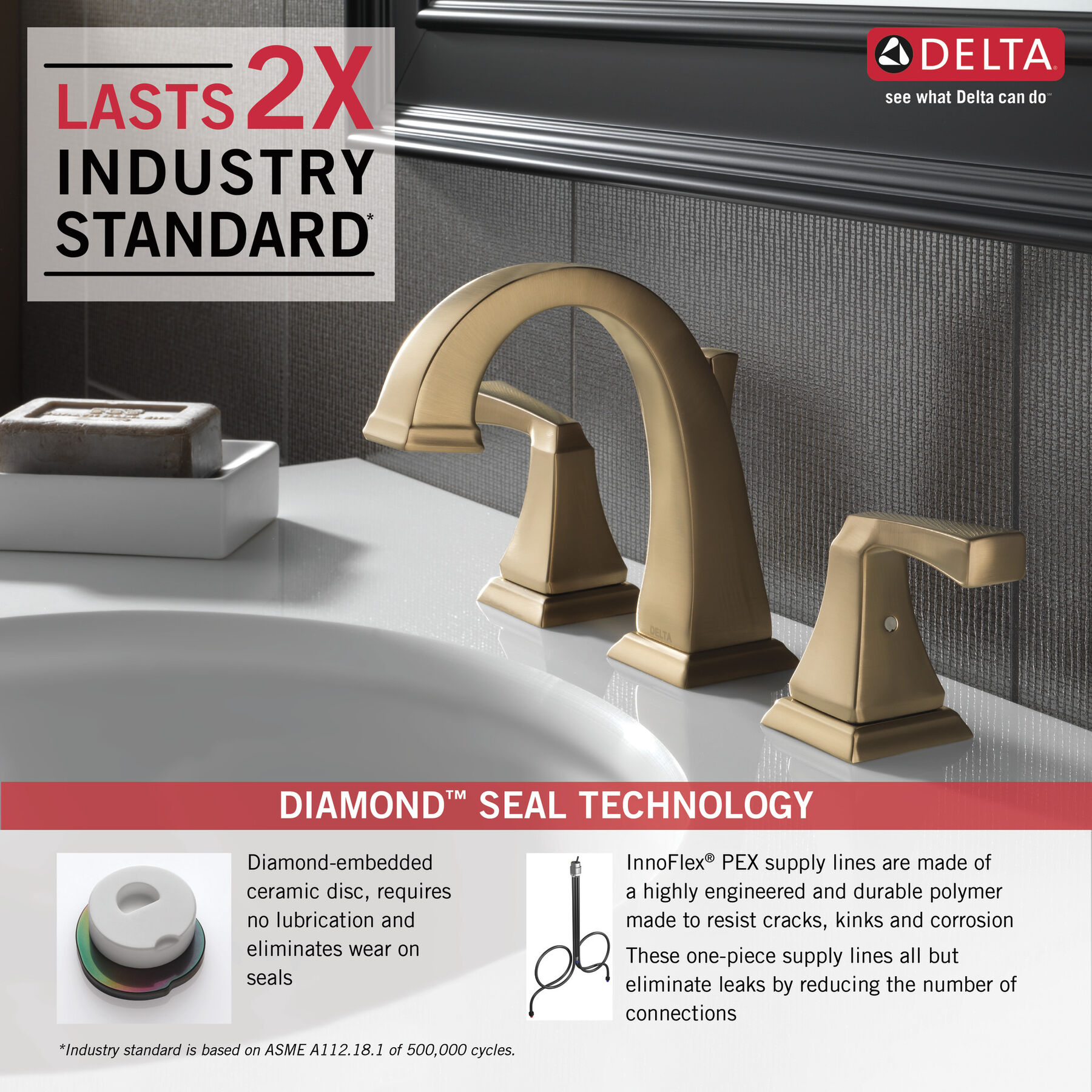 Two Handle Widespread Bathroom Faucet