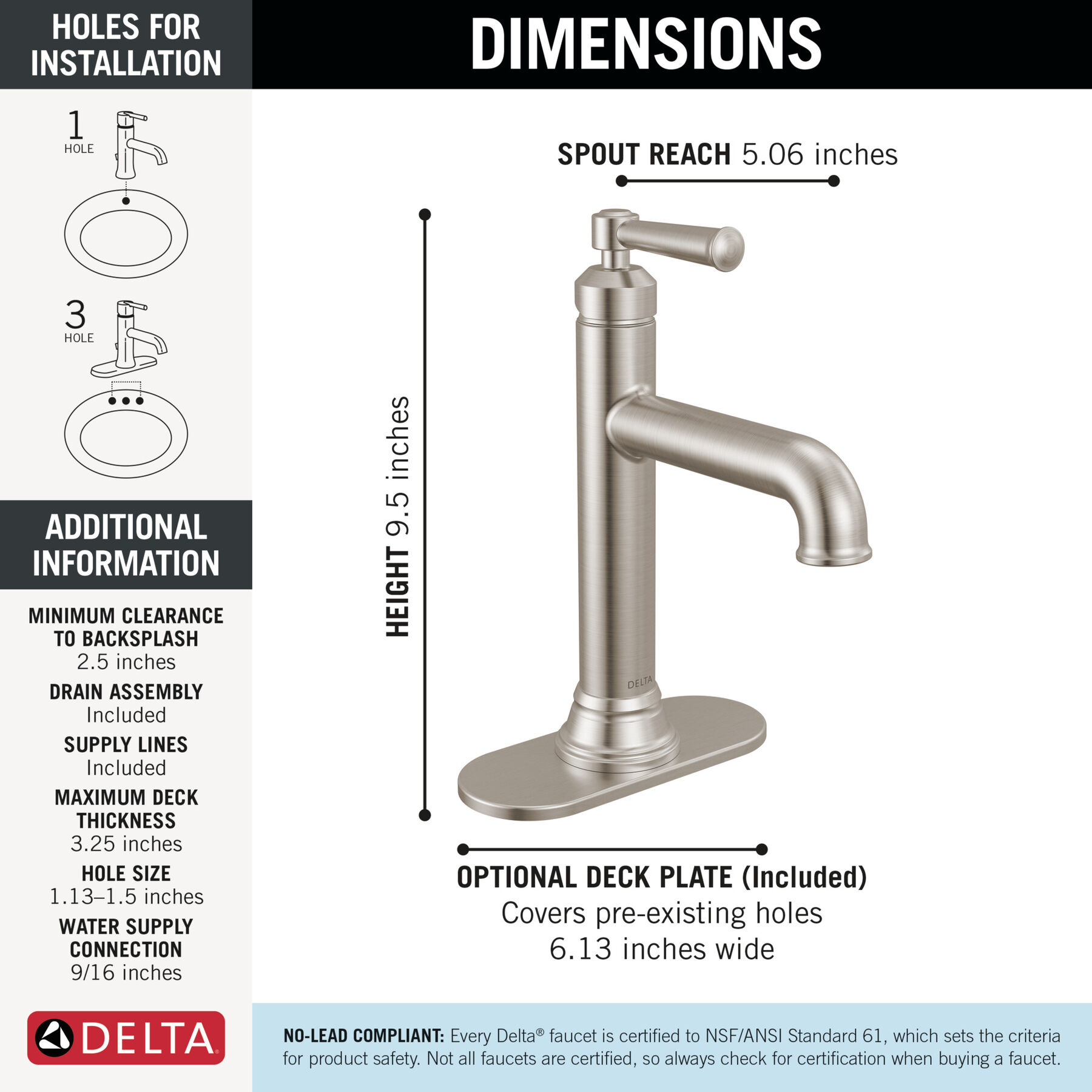Single Handle Bathroom Faucet