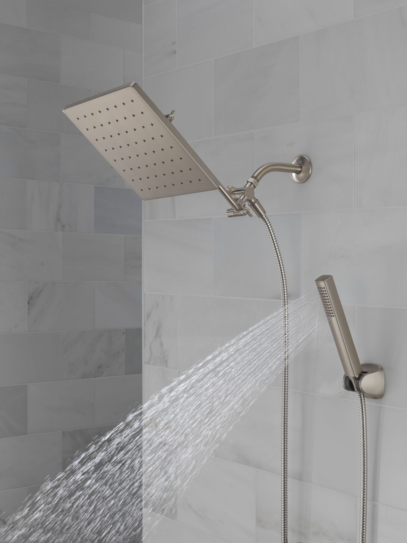 10 inch Raincan Shower Head & Hand Held Combo with Adjustable Extension Arm