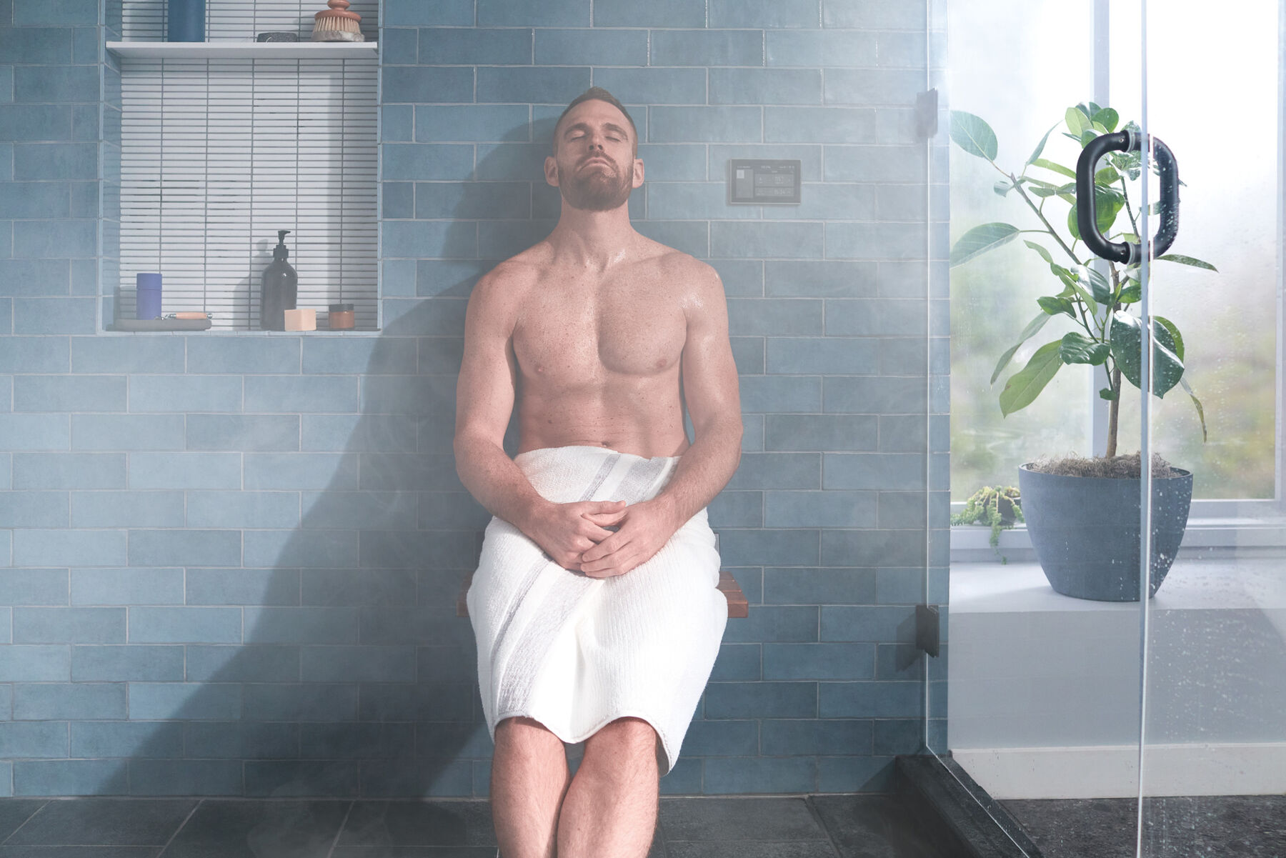 Tilt-Up Shower Seat