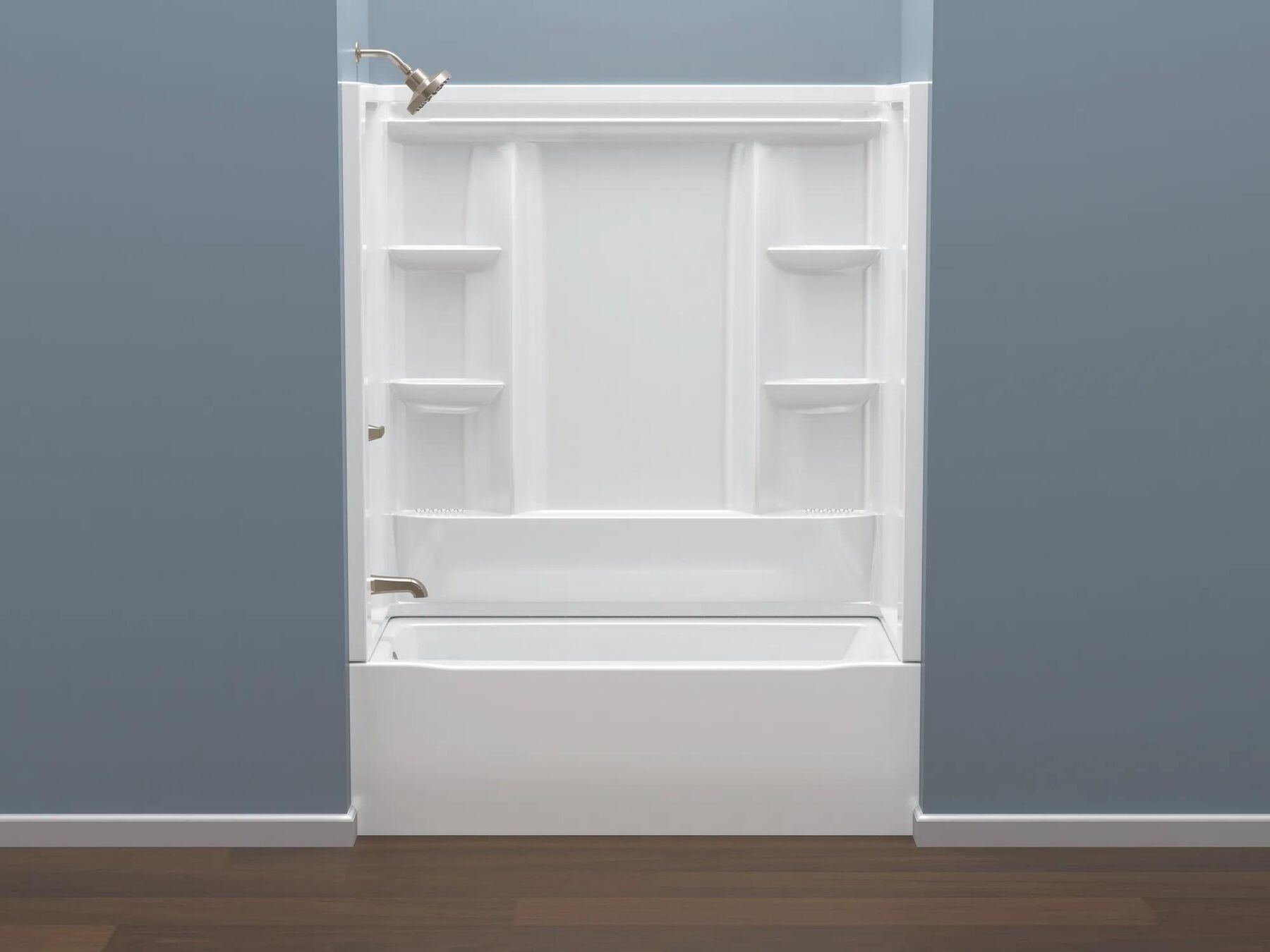 60x30 Alcove Bathtub, Wall Set, Trim and Drain Bundle - Left Drain