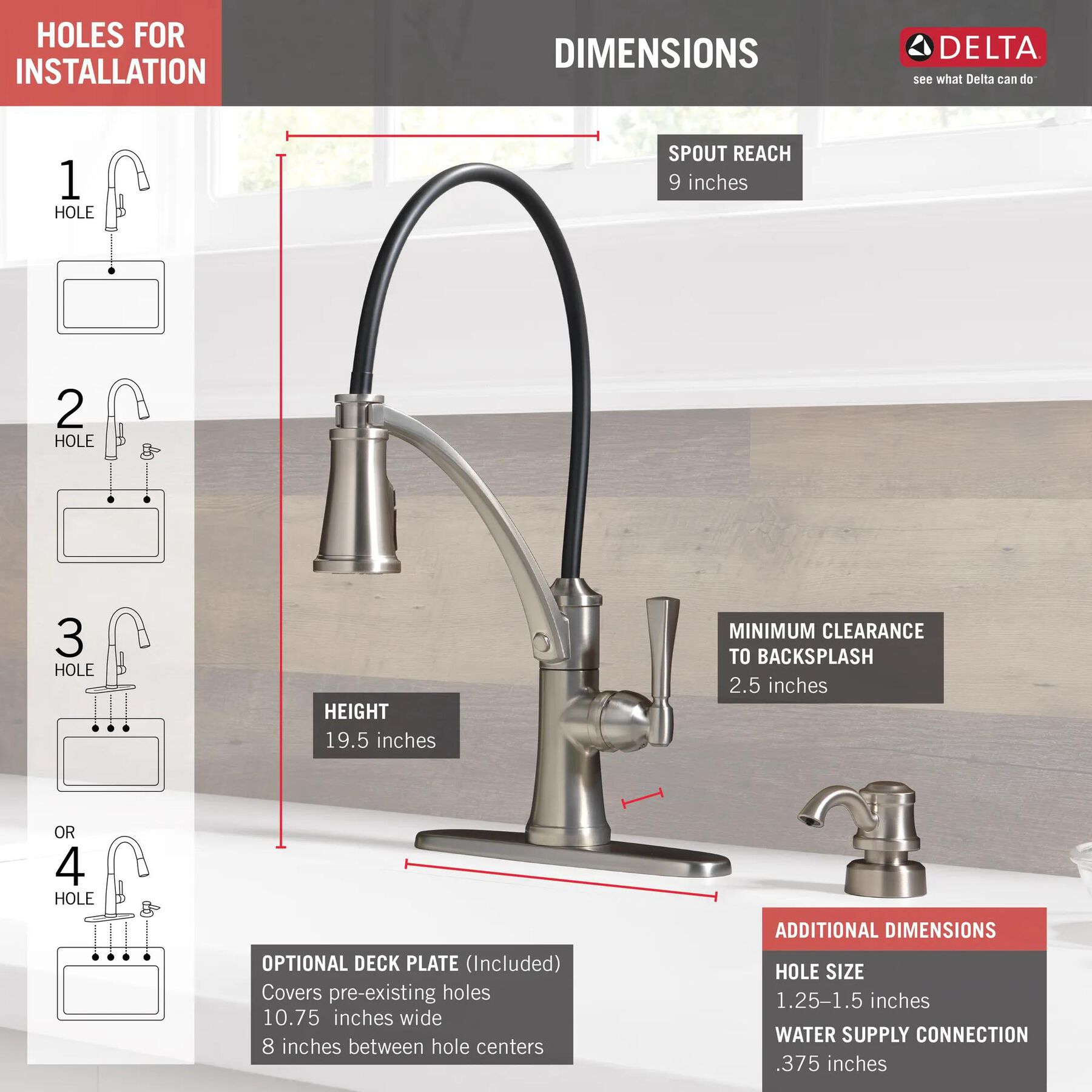 Single Handle Pull-Down Kitchen Faucet with ShieldSpray