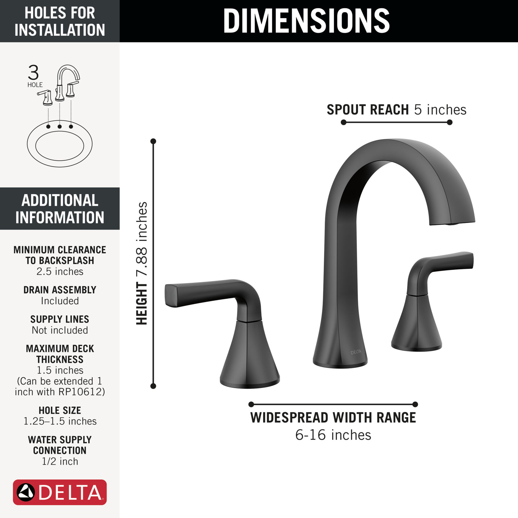 Two Handle Widespread Bathroom Faucet