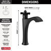 Single Handle Mid-Height Vessel Bathroom Faucet