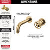 Single Handle Wall Mount Bathroom Faucet Trim (Recertified)