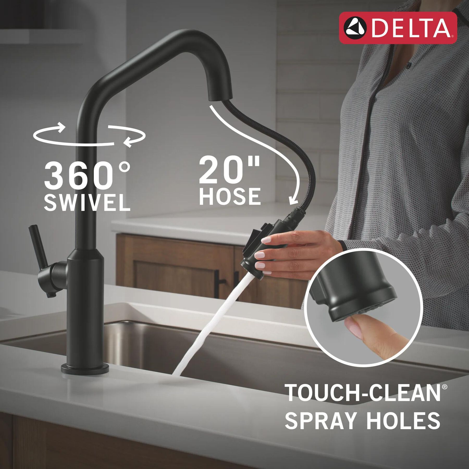 Single Handle Pull-Down Kitchen Faucet