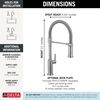Single Handle Pull-Down Kitchen Faucet With Spring Spout