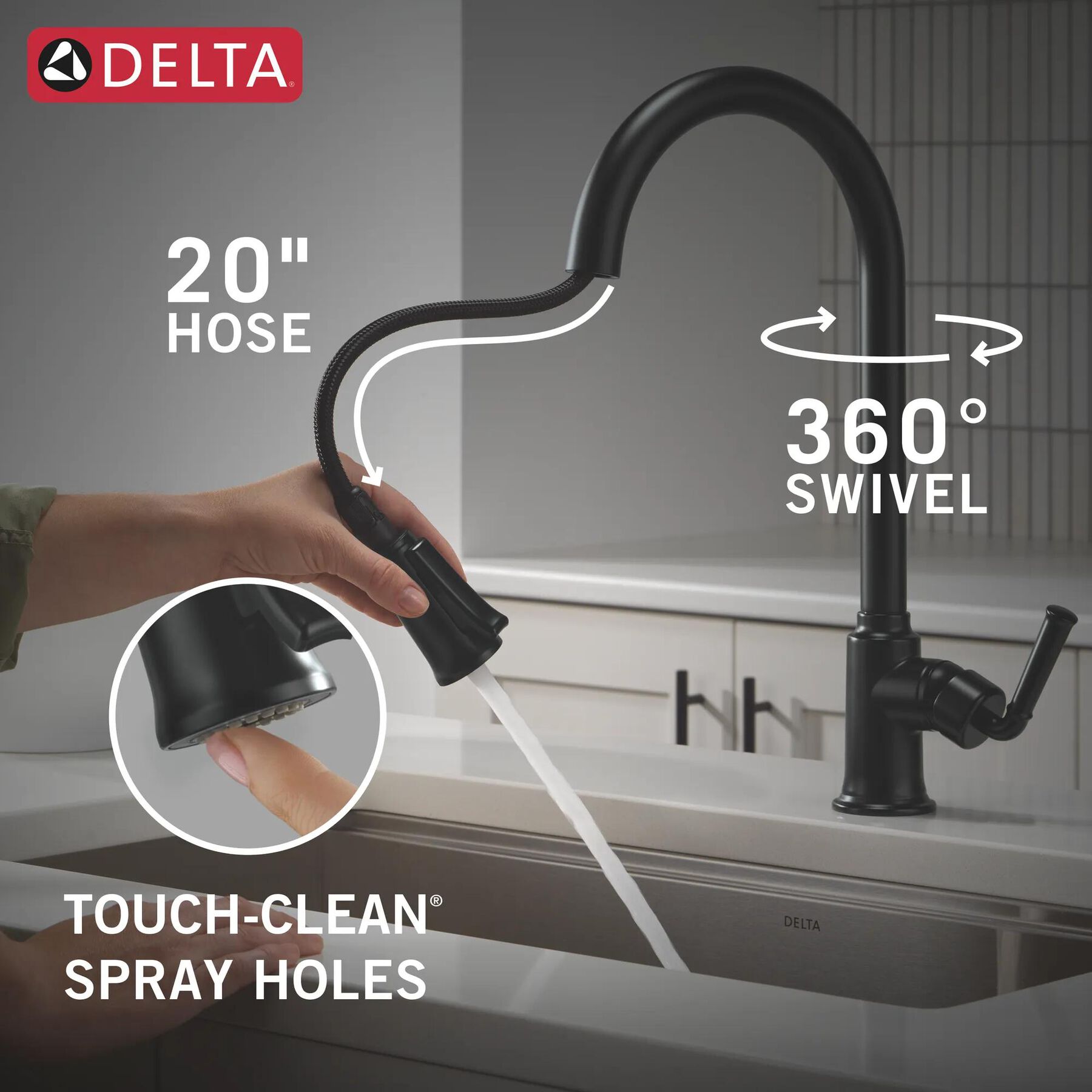 Single Handle Kitchen Pull-Down Faucet