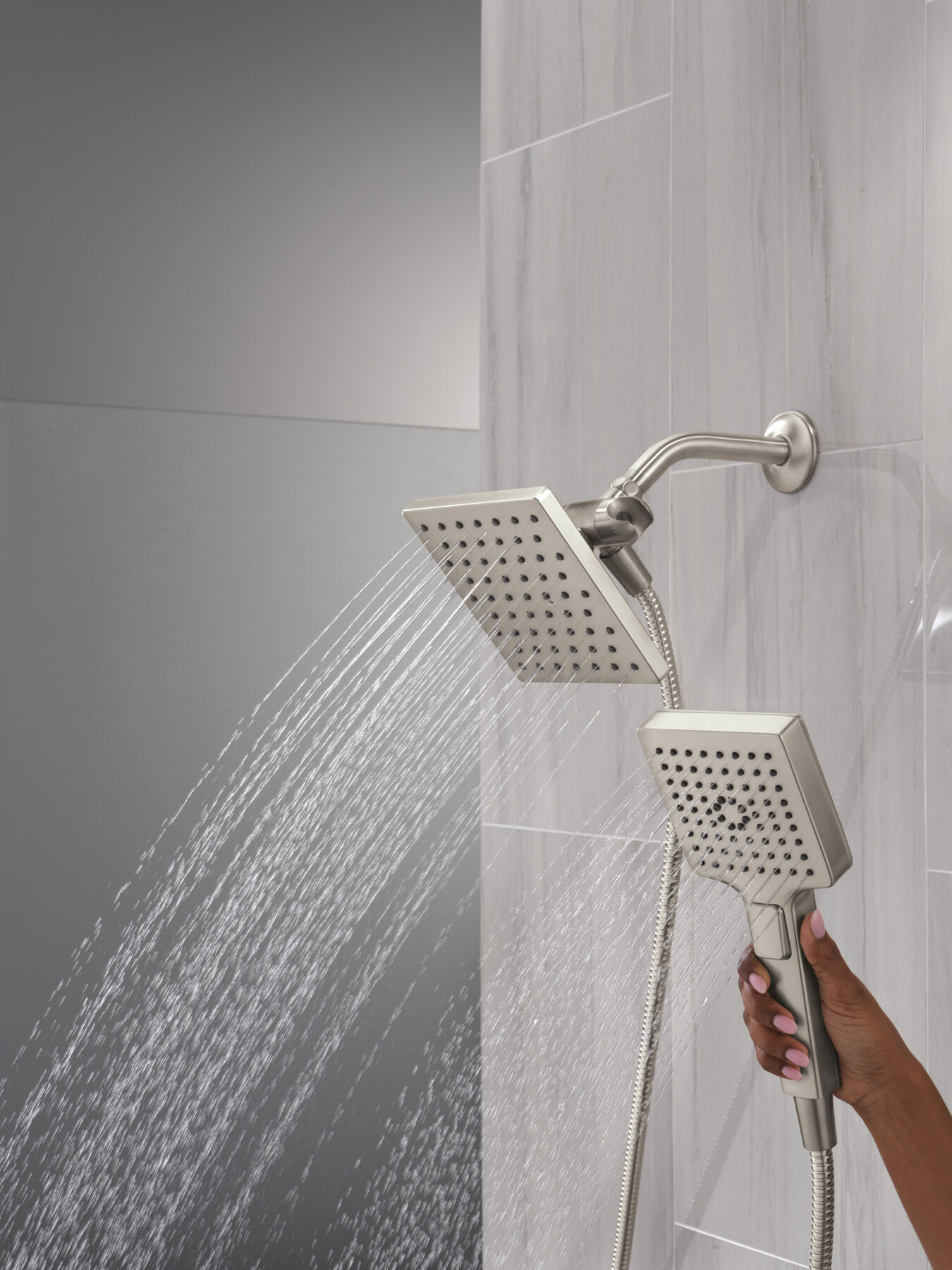 5-Setting Two-in-One Combination Shower with Additional Mount