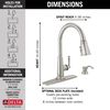 Single Handle Pull-Down Kitchen Faucet with Soap Dispenser and ShieldSpray Technology (Recertified)
