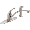Single Handle Kitchen Faucet with Spray (Recertified)