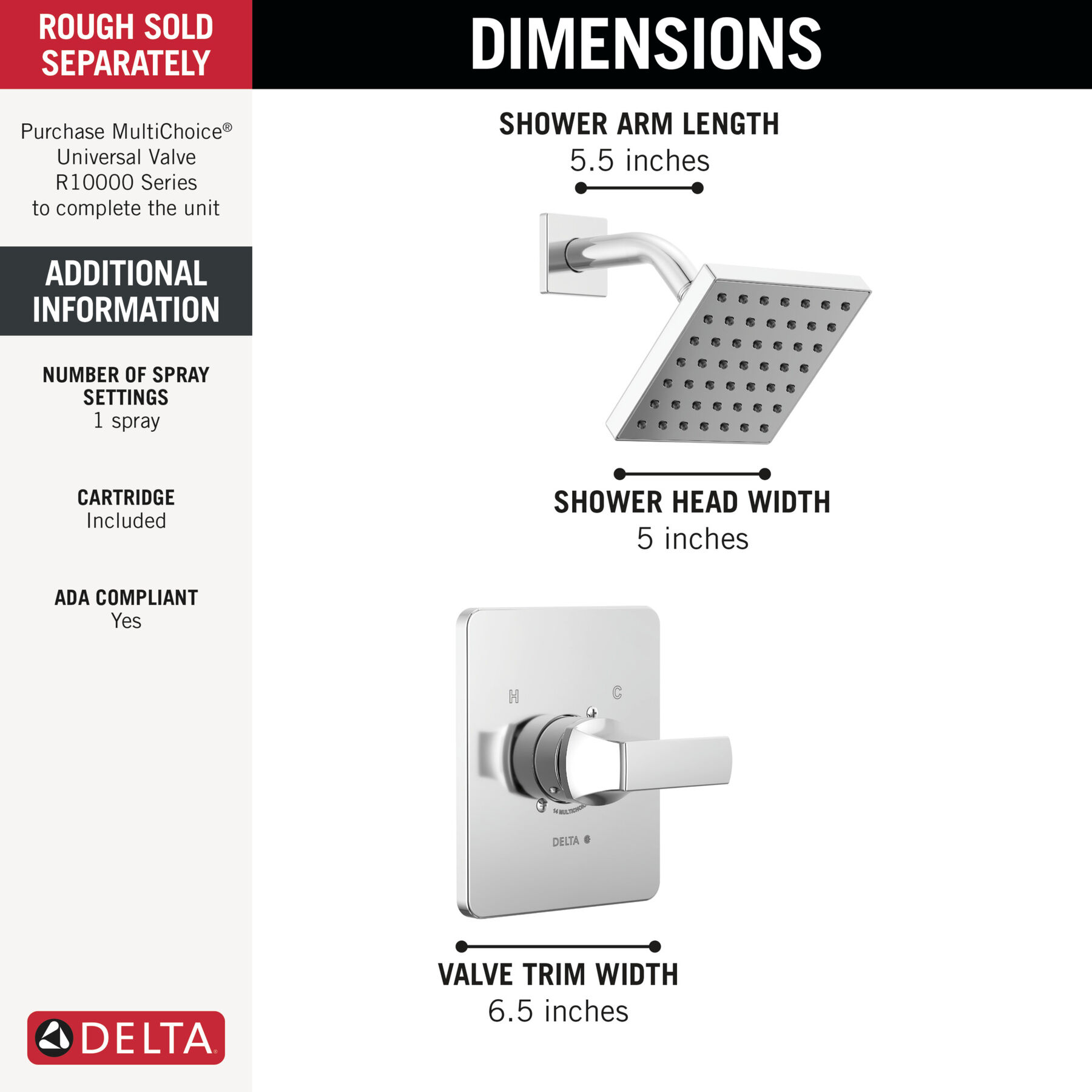 Monitor 14 Series Shower Trim