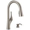 Single Handle Pull-Down Kitchen Faucet with Soap Dispenser and ShieldSpray&reg; Technology (Recertified)