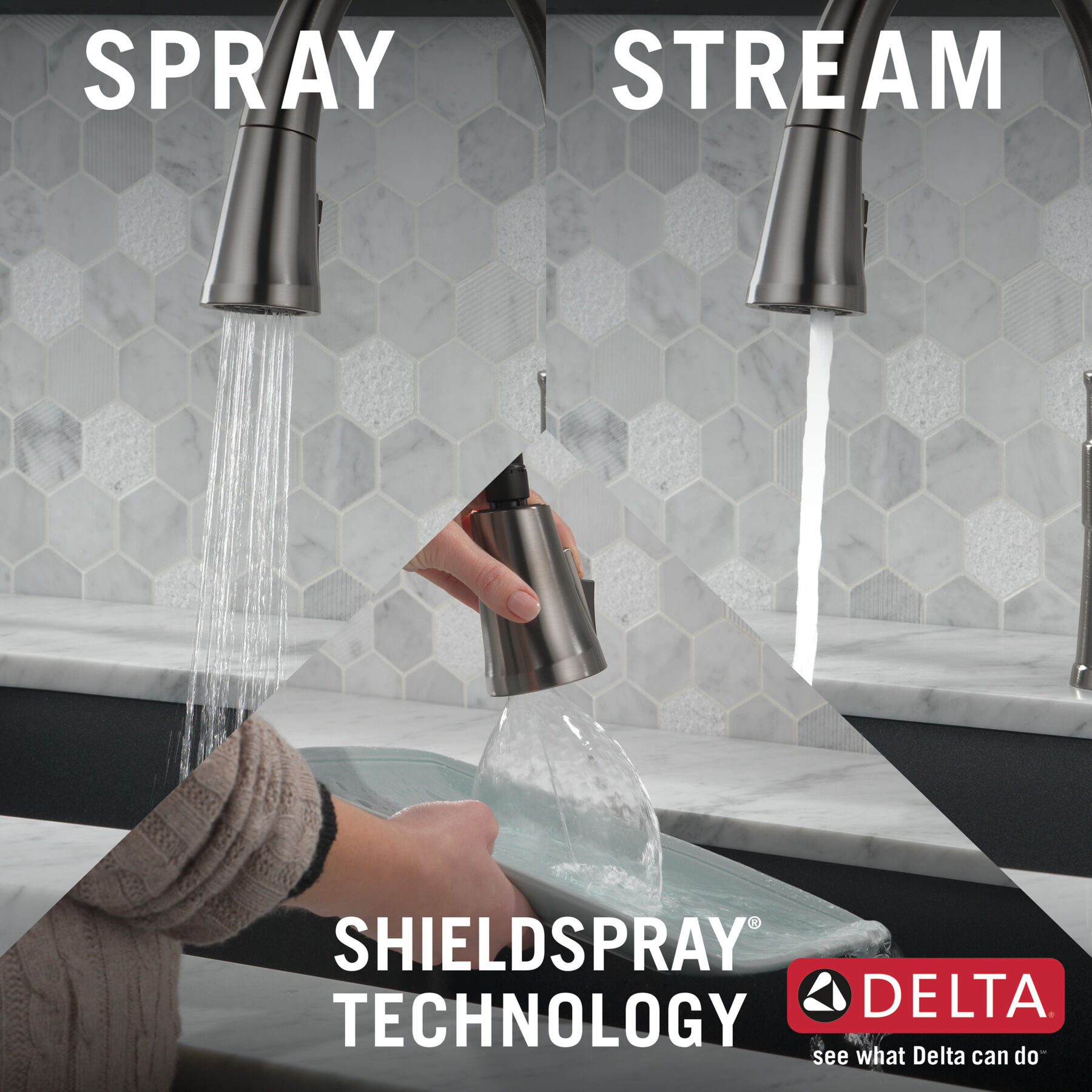 Single Handle Pull-Down Kitchen Faucet with Soap Dispenser and ShieldSpray&reg; Technology (Recertified)