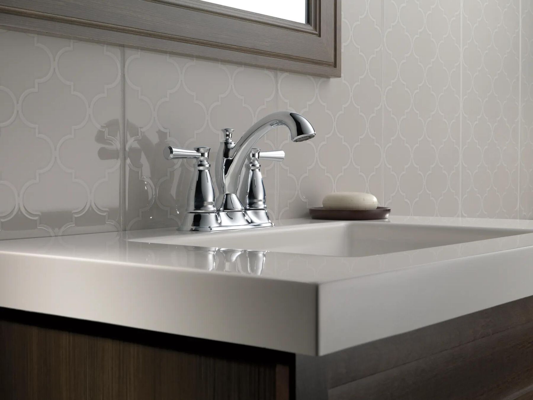 Two Handle Tract-Pack Centerset Bathroom Faucet