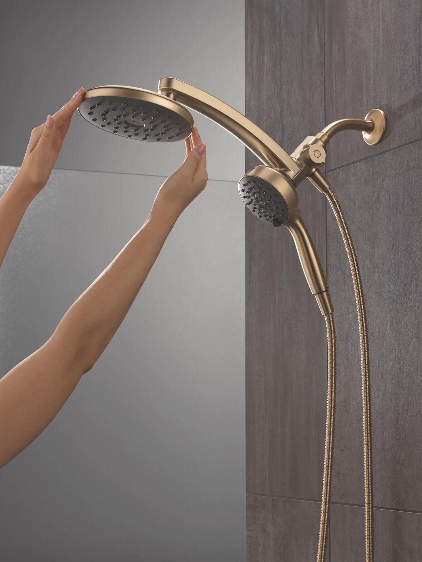 PivotPro&trade; 3-in-1 Combination Shower with TouchClean&reg; Spray Face