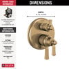 Traditional 2-Handle Monitor 17 Series Valve Trim with 6 Setting Diverter