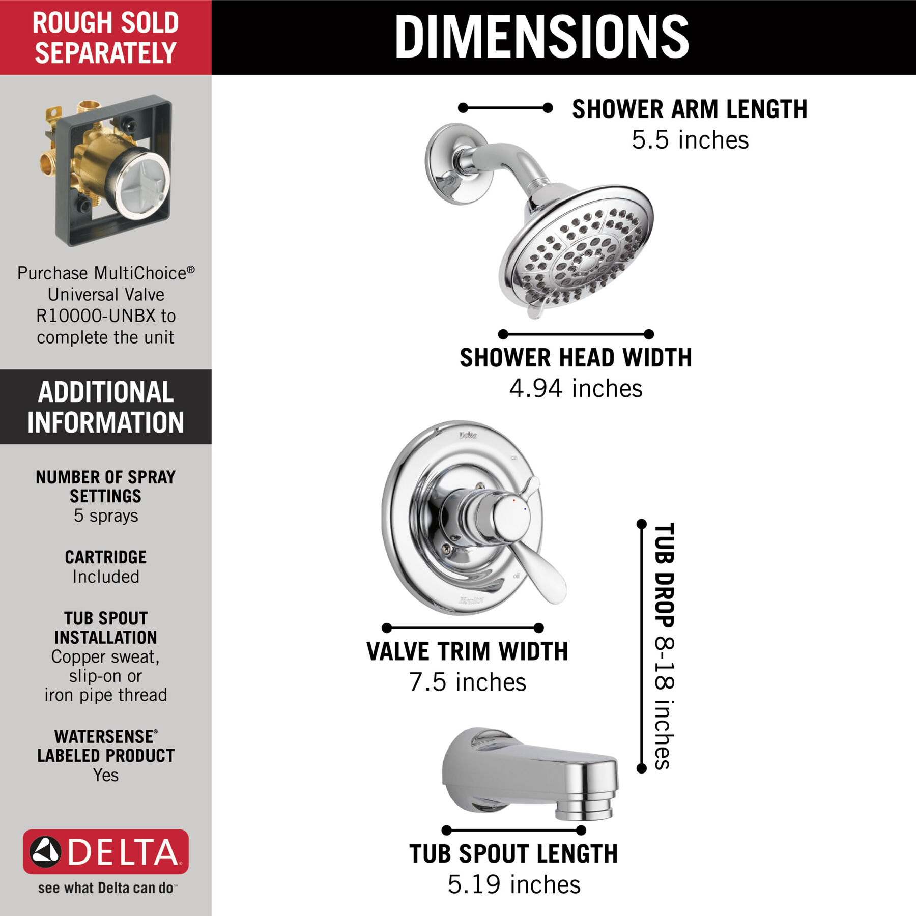 Monitor&reg; 17 Series Tub & Shower Trim